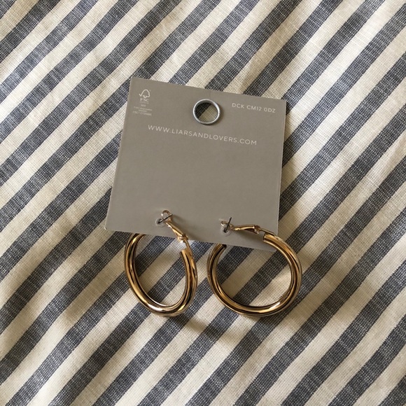 Chunky Hoop Earrings - Picture 2 of 4